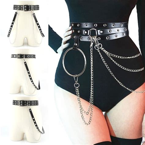 Cinturones De Falda De Cuero Sexy Para Mujer Arn S G Tico Punk Rock