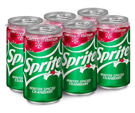 Sprite Sprite Winter Spiced Cranberry Cans 75 Fl Oz 6 Pack Big Lots