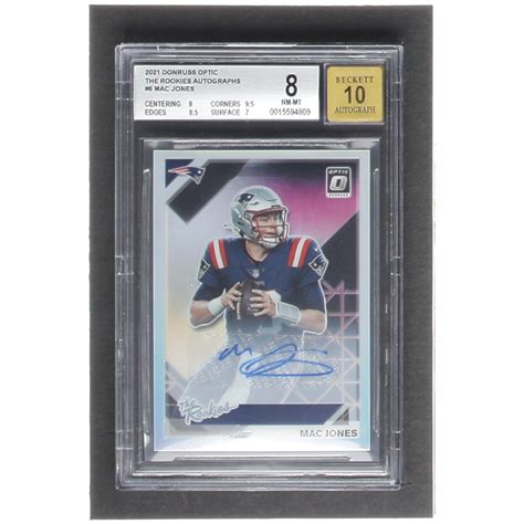 Mac Jones Donruss Optic The Rookies Autographs Bgs