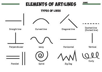 Elements Of Art Line Worksheets