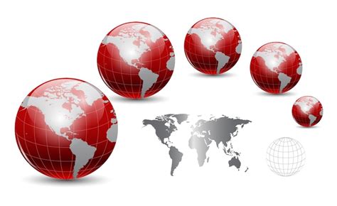 Premium Vector | Globe and map of the world detailed vector illustration