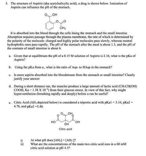 Solved The Structure Of Aspirin Aka Acetylsalicylic Acid A Drug Is