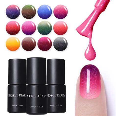 Buy Nicole Diary Ml Layers Thermal Gel Polish Color Changing Glitter