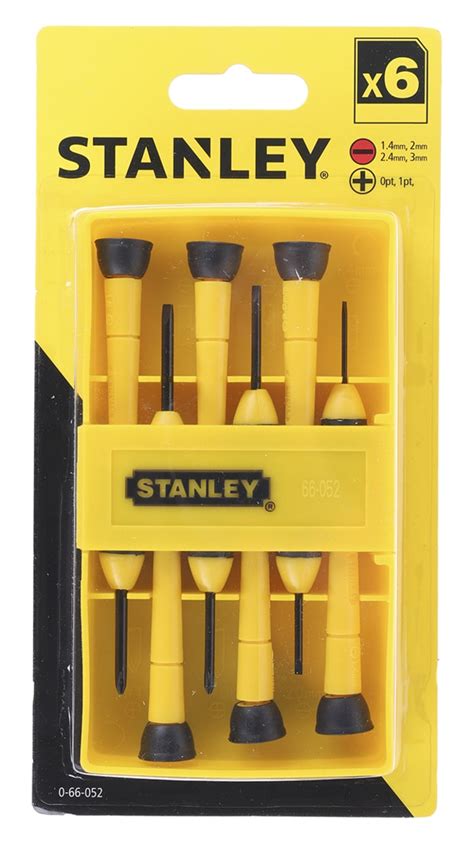 0 66 052 Stanley Stanley 0 66 052 Phillips Slotted Precision Screwdriver Set 6 Piece 125