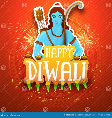 Lord Rama for Happy Diwali Celebration. Stock Illustration ...