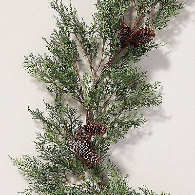 6 Faux Cedar Pinecone Christmas Garland Hearth Hand With