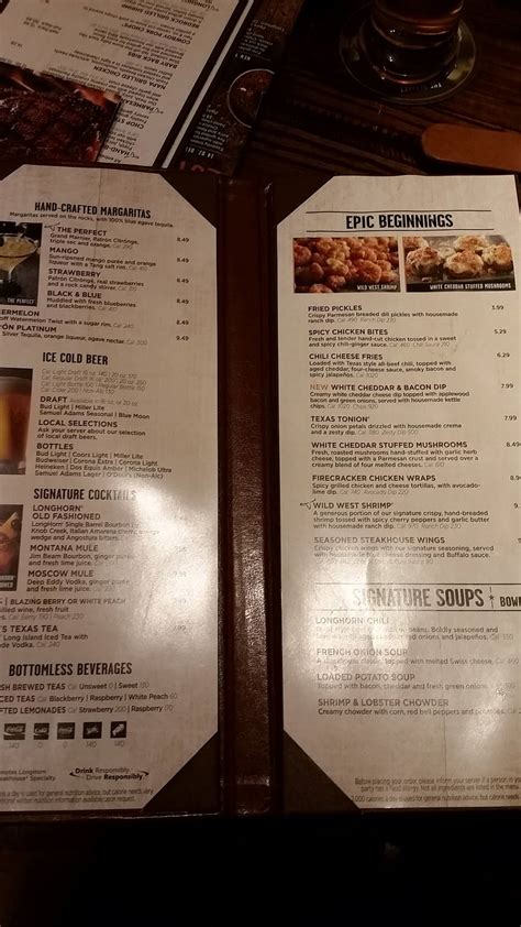 Menu At Longhorn Steakhouse Bismarck E Interstate Ave