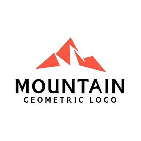 Grande Logotipo Do Pico Da Montanha Vetor Premium