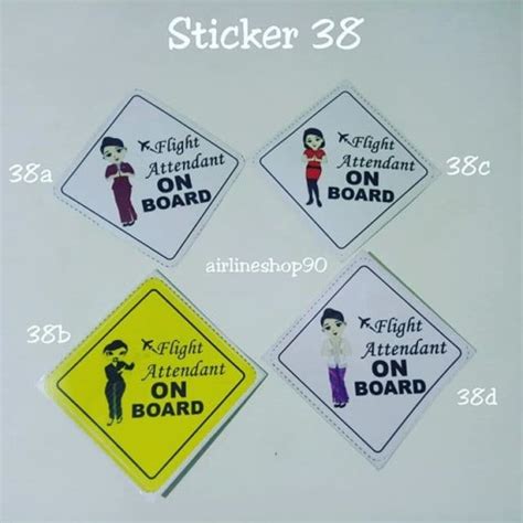 Jual Sticker Jilid 10 Flight Attendant Baby Pilot On Board Follow Me