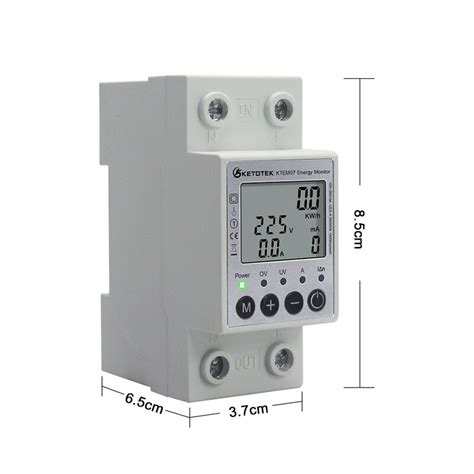 Ketotek Compteur D Nergie Sur Rail Din Ac Monophas A V