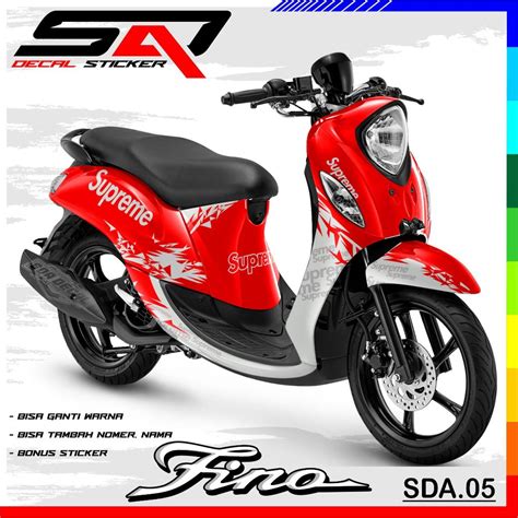 Jual Decal Stiker Full Body Fino Motif Supreme Premium Racing Sda