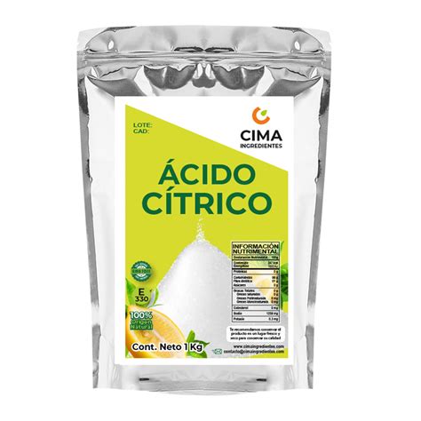 Ácido Cítrico Cima Ingredientes