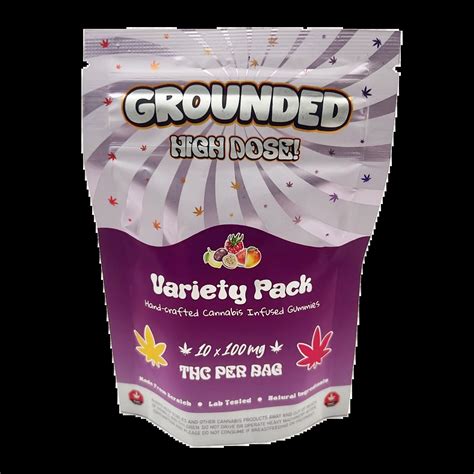 Grounded High Dose — Gummies — Variety Pack 1000mg Thc 10 Pieces