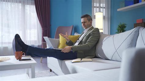 The Mature Man Gets Angry When He Receives Bad Emails And News The Mature Man Whose Business