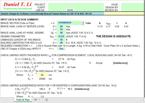 Seismic Design For Ordinary Concentrically Braced Frames Based On Cbc