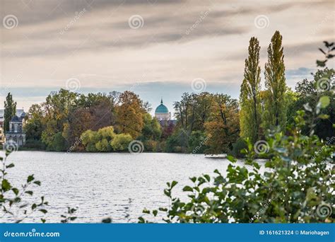 Potsdam View Across Lake Heiliger See In Early Autumn With St Nikolai