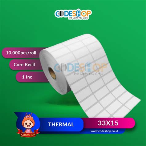 Jual Label Barcode X Mm Kertas Sticker Label Thermal X Mm