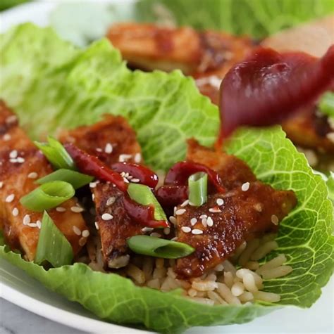 Korean Grilled Chicken Breasts In Lettuce Wraps Skinnytaste Skinny Taste Chicken Food