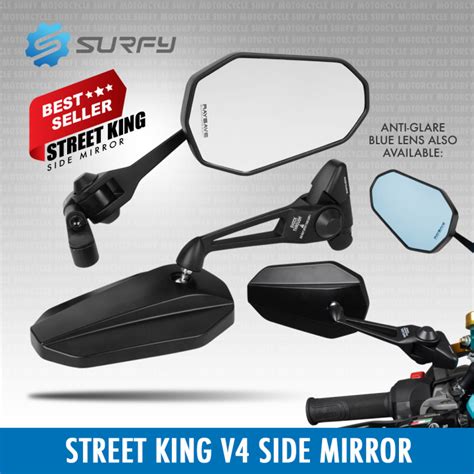 Aos Street King Side Mirror V Big Lto Passed Fully Adjustable