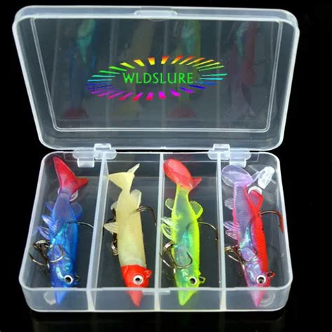 Wldslure Pcs Set Sinking Soft Silicone Lead Fishing Lure With Tackle