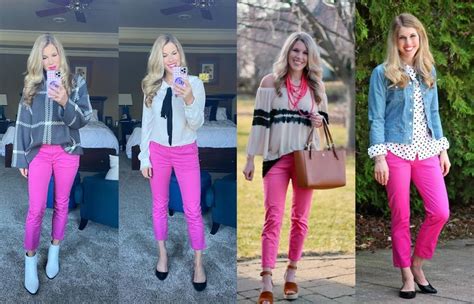 How To Wear Bright Pink Pants Confident Twosday Linkup I Do