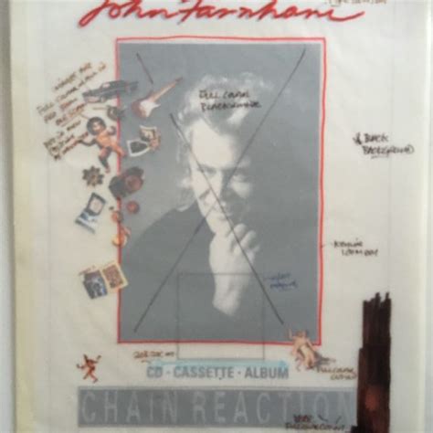 John Farnham Originall Master Artwork For Chain Reaction Poster The