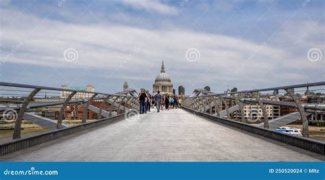 Architectural Detail Of The Millennium Bridge In The City Of London