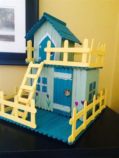 Cute Popsicle Stick House Creative Crafts Pinterest Palitos De