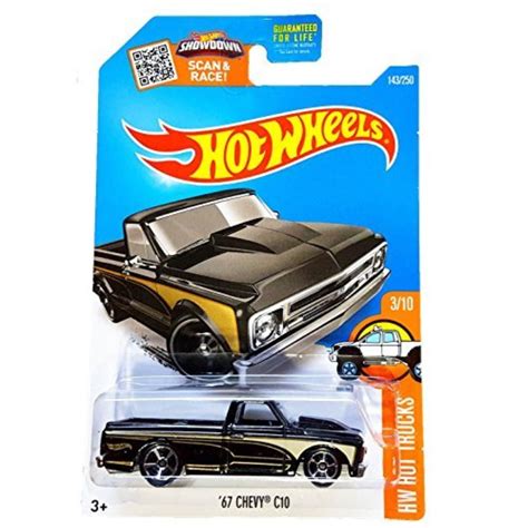 Hot Wheels 2016 Hw Hot Trucks 67 Chevy C10 Black Die Cast Vehicle 143250