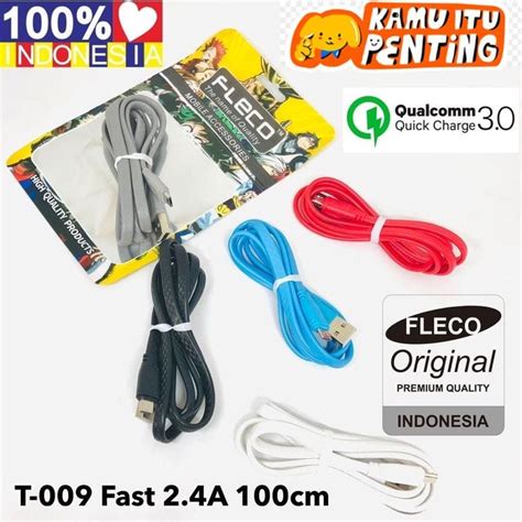 Jual Kabel Data FLECO T 009 USB MICRO Pack Plastik Kabel Charger FLECO