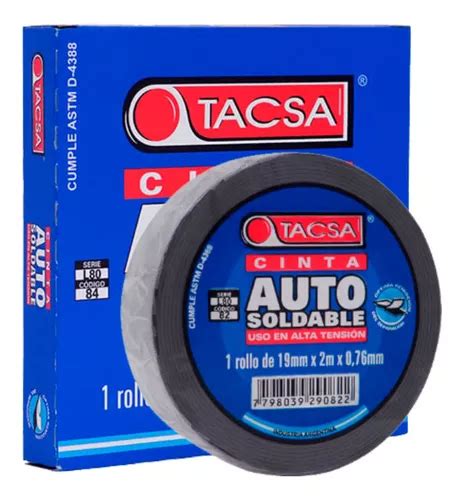 Cinta Autosoldable Alta Tensión Tacsa 19 Mm X 4 57 Mts Negro