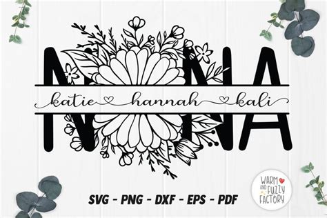 Art Collectibles Digital Grandma Svg Nana Monogram Svg Nana Svg Nana