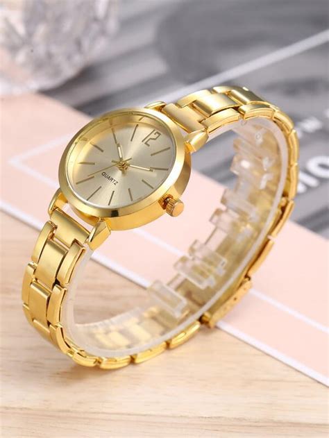 Pc Round Pointer Quartz Watch Pc Bracelet Shein Usa