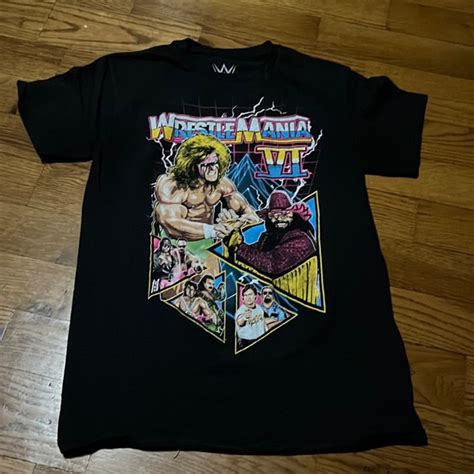 Wwe Shirts Wrestlemania Vi Ultimate Warrior Macho Man Retro Wwf Wwe