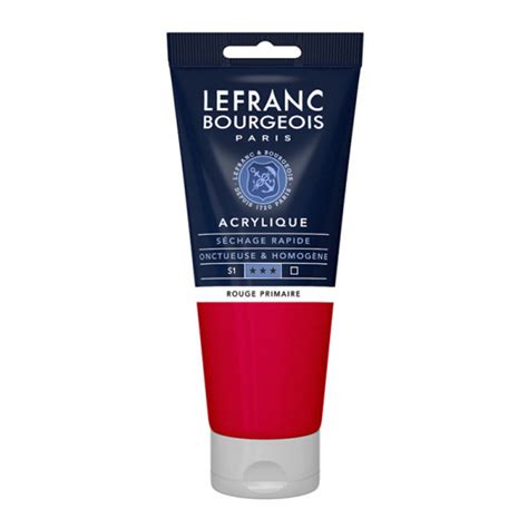 Peinture Acrylique En Tube Rouge Primaire 200ml Lefranc