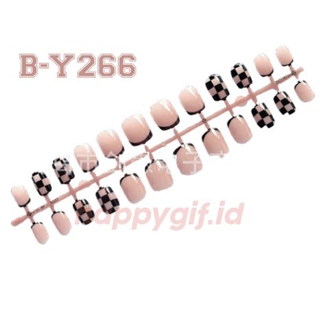 Jual Kuku Palsu Matte Doff Glossy Nude 24 Pcs Fake Nail Manicure