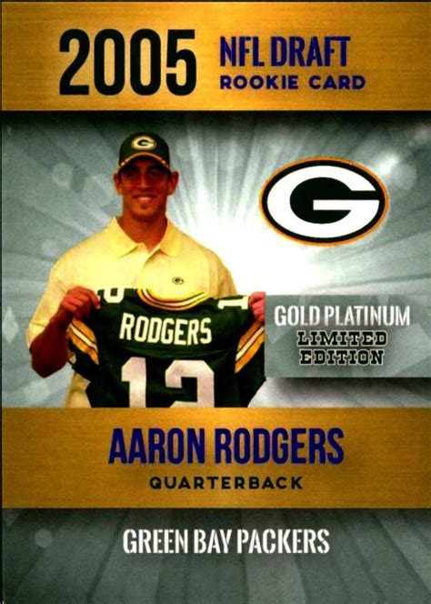 Aaron Rodgers 2005 Rookie Phenoms NFL Draft Rookie Card 1/2000 | Etsy