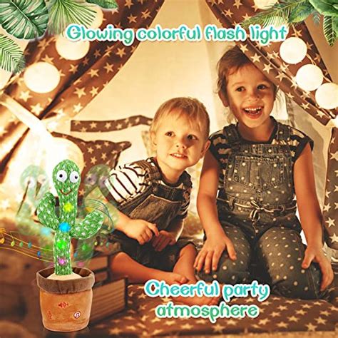 Luketure Dancing Cactus 10 Childrens Songs Version Cactus Baby Toy