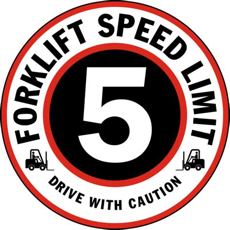 Forklift Speed Limit 5 MPH Floor Sign Claim Your 10 Discount