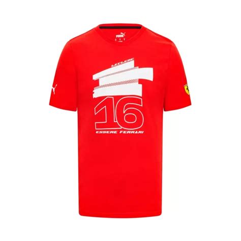 SCUDERIA FERRARI F1 Officiel Équipe Charles Leclerc T Shirt Puma 2023