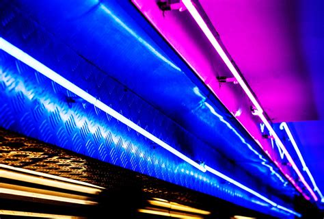 Bright neon lights on the ceiling | Free Photo - rawpixel