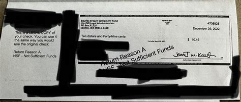 My Equifax Settlement Check Bounced R Mildlyinfuriating