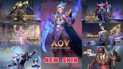 56 New Skin 6 New Hero Battle All Moba Mlbb Vs Aov Vs Lol Wr Vs Oa Vs