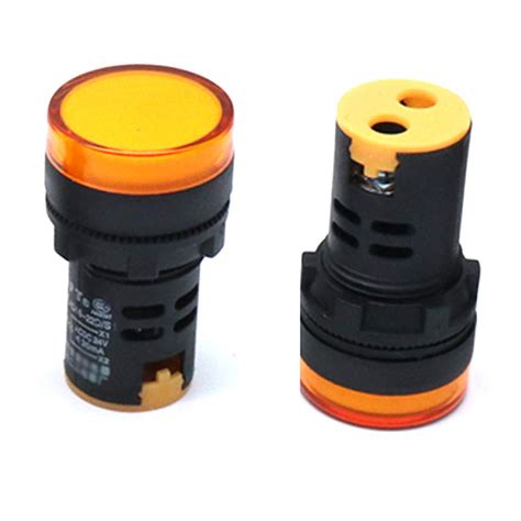 ZXHAO AD16 22DS Yellow LED Indicator Pilot Signal Light Lamp AC DC 24V