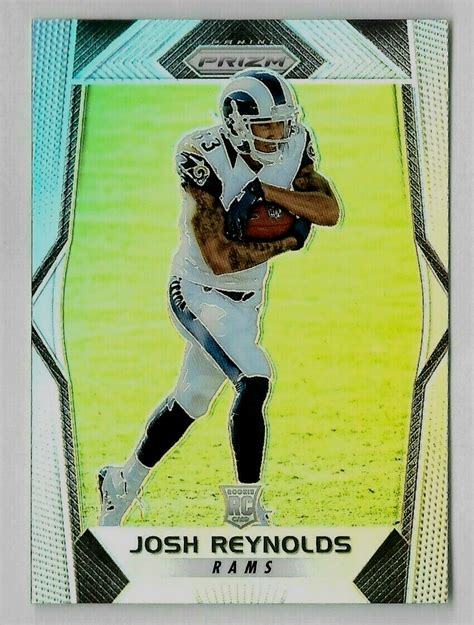 JOSH REYNOLDS 2017 PANINI PRIZM SILVER ROOKIE RC CARD #265 LIONS NFL ...