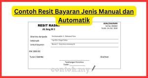 Contoh Resit Bayaran Dan Cara Buat Manual Dan Online