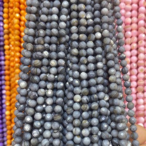 Wholesale Faceted Gray Shell Beads Beads Shop Dearbeads