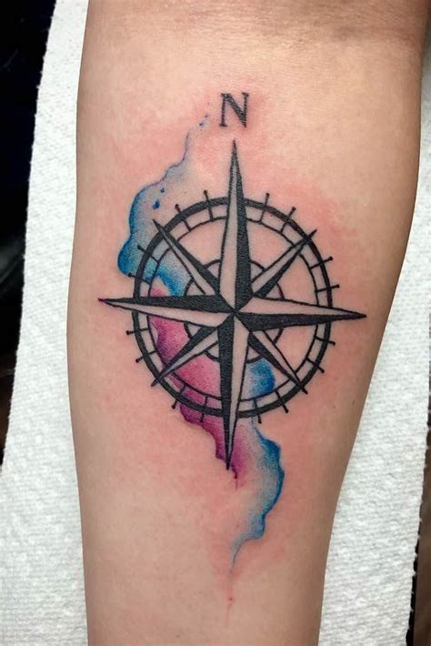 Feminine Compass Tattoo Small Foto Kolekcija