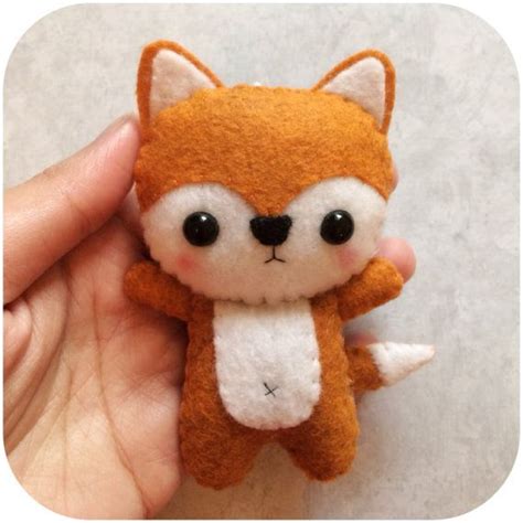 Cute Fox Felt Plush Toy By Pinktopic On Etsy Fox Crafts Felt Crafts