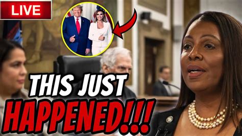 Ny Ag Letitia James Loses Appeal And Went Off For Doing This To Trump With Judge Engoron Live On